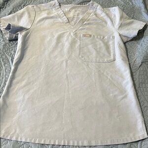 Figs Soft V-Neck Scrub Top Valor Blue size xxs